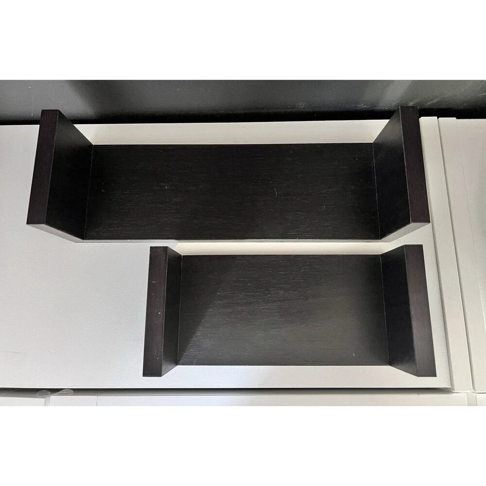 TWO Wall Shelves Espresso Brown